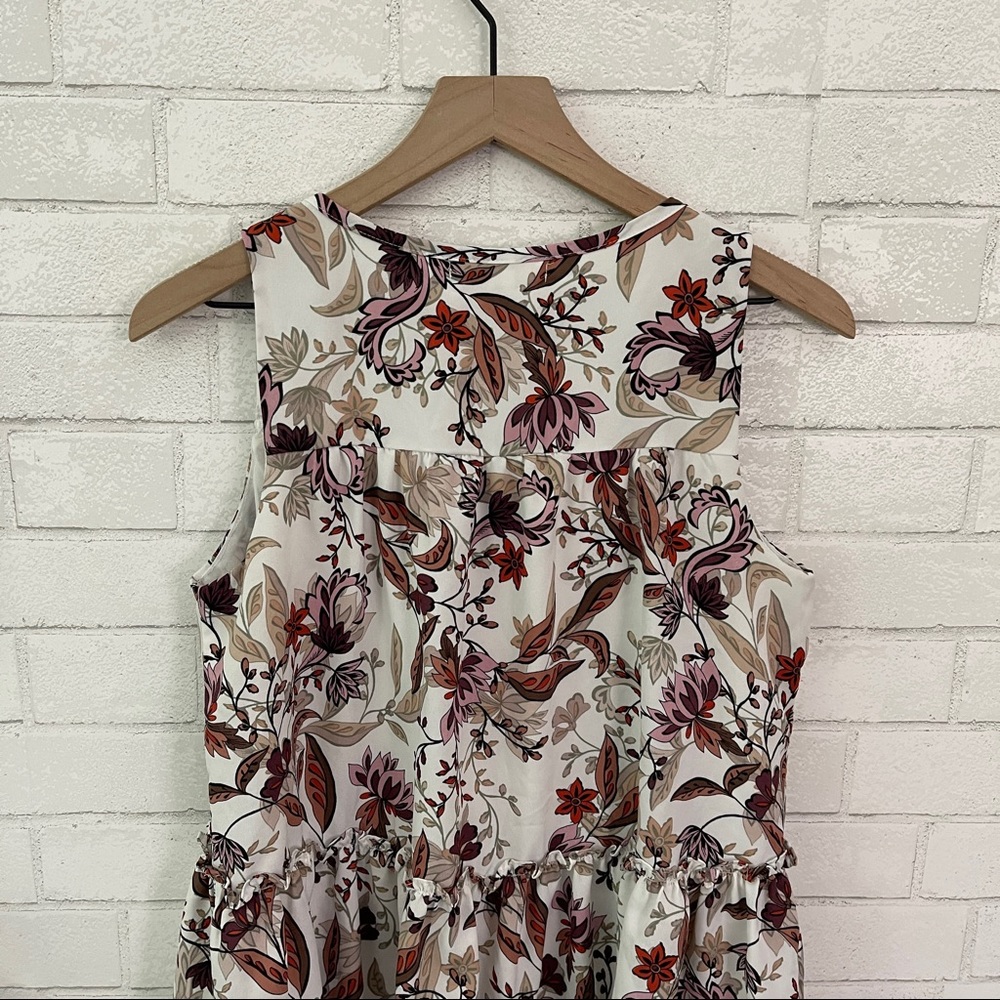 c&e White Floral Sleeveless Peplum Top - Picture 9 of 12